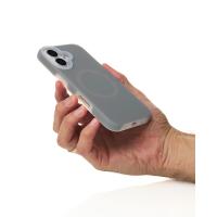 Чехол Liquid Silicone Full с поддержкой MagSafe для iPhone 16 stone gray