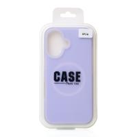 Чехол Liquid Silicone Full с поддержкой MagSafe для iPhone 16 violet