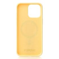 Силиконовый чехол Slim Ring Soft с поддержкой MagSafe для iPhone 15 sunglow