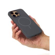 Силиконовый чехол Slim Ring Soft с поддержкой MagSafe для iPhone 16 Pro Max stone gray