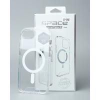 Чехол SPACE CASE с поддержкой MagSafe для iPhone 16E прозрачный