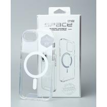Чехол SPACE CASE с поддержкой MagSafe для iPhone 16E прозрачный