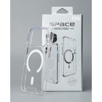Силіконовий чохол SPACE CASE з підтримкою MagSafe для телефону iPhone 18 Pro Прозорий