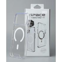 Силіконовий чохол SPACE CASE з підтримкою MagSafe для телефону iPhone 18 Pro Max Прозорий