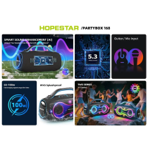 Колонка Bluetooth Hopestar PARTY BOX 168 gray