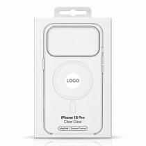 Пластиковый чехол Lux Clear с поддержкой MagSafe для iPhone 18 Pro (AI) White circle
