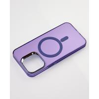 Полиуритановый чехол IMD Colors с поддержкой MagSafe для iPhone 12 Pro Max фиолетовый