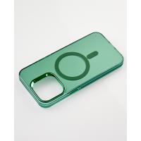 Полиуритановый чехол IMD Colors с поддержкой MagSafe для iPhone 14 Pro зеленый