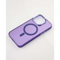 Полиуритановый чехол IMD Colors с поддержкой MagSafe для iPhone 14 Pro фиолетовый