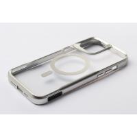 Пластиковый чехол MagSafe NEWZONE для iPhone 13 Pro серебряный