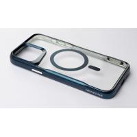 Пластиковый чехол MagSafe NEWZONE для iPhone 15 Pro Max синий