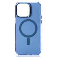Полиуритановый чехол IMD Colors с поддержкой MagSafe для iPhone 14 Pro синий