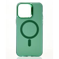 Полиуритановый чехол IMD Colors с поддержкой MagSafe для iPhone 14 Pro зеленый