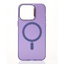 Полиуритановый чехол IMD Colors с поддержкой MagSafe для iPhone 14 Pro фиолетовый