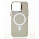 Полиуритановый чехол IMD Colors с поддержкой MagSafe для iPhone 11 Pro Max серебряный