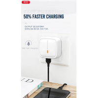 Мережевий зарядний пристрій XO 2USB/2.4A (L61) білий