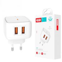 Мережевий зарядний пристрій XO 2USB/2.4A (L61) білий