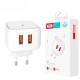 Мережевий зарядний пристрій XO 2USB/2.4A (L61) білий