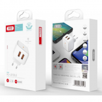Мережевий зарядний пристрій XO 2USB/2.4A (L61) білий