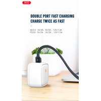 Мережевий зарядний пристрій XO 2USB/2.4A (L61) білий
