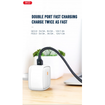 Мережевий зарядний пристрій XO 2USB/2.4A (L61) білий