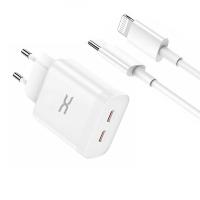 Сетевое зарядное устройство DC 2в1 Lightning 2PD/35W Fast Charger (CA-D17) белый