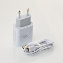 Мережевий зарядний пристрій DC 2в1 Lightning 2USB/2.4A (CA-D24) білий