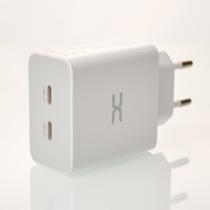 Мережевий зарядний пристрій DC 2в1 Type-C 2PD/35W Fast Charger (CA-D17) білий