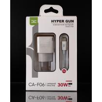 Мережевий зарядний пристрій DC 2в1 Type-C PD/30W/GaN Technology (CA-F06) білий