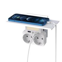 Сетевой фильтр двойник XO 2USB/ 2 OUTLET/ 2.4A (WL09) белый