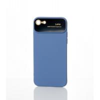 Силиконовый чехол CAMERA PROTECTION для iPhone 7 / iPhone 8 серо-синий