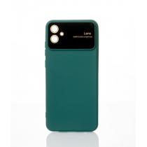 Силиконовый чехол CAMERA PROTECTION для Samsung A04e темно-зеленый
