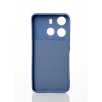 Силиконовый чехол CAMERA PROTECTION для Tecno Spark Go 2023 (BF7N) серо-синий