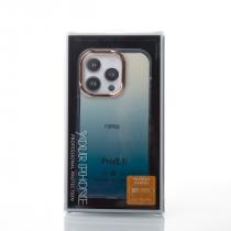 Силиконовый чехол GRADIENT для iPhone 15 Pro синий