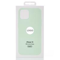 Силиконовый чехол Lux Colors с поддержкой MagSafe для iPhone 15 Soft Mint