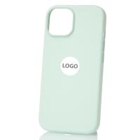 Силиконовый чехол Lux Colors с поддержкой MagSafe для iPhone 15 Soft Mint
