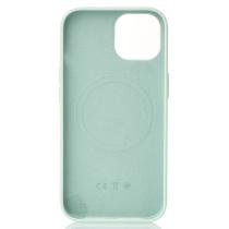 Силиконовый чехол Lux Colors с поддержкой MagSafe для iPhone 15 Soft Mint