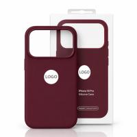 Силиконовый чехол Lux Colors с поддержкой MagSafe для iPhone 18 Pro (AI) Burgundy