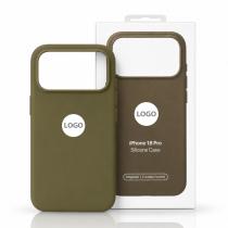 Силиконовый чехол Lux Colors с поддержкой MagSafe для iPhone 18 Pro (AI) Light Moss Green