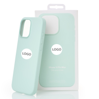 Силиконовый чехол Lux Colors с поддержкой MagSafe для iPhone 16 Pro Max (AI) Aquamarine