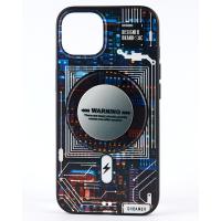 Силиконовый чехол MagSafe Boter "3D" + magsafe PopSocket для iPhone 14 Pro 03 microcircuit