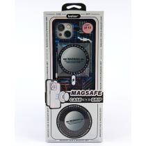 Силиконовый чехол MagSafe Boter "3D" + magsafe PopSocket для iPhone 15 03 microcircuit