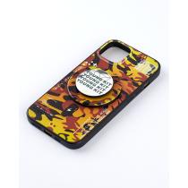 Силиконовый чехол MagSafe Boter "3D" + magsafe PopSocket для iPhone 15 02 military