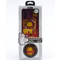 Силиконовый чехол MagSafe Boter "3D" + magsafe PopSocket для Samsung S23 05 UFO