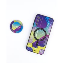 Силиконовый чехол MagSafe Boter "3D" + magsafe PopSocket для Samsung A14 04 abstraction