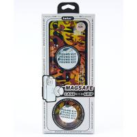 Силиконовый чехол MagSafe Boter "3D" + magsafe PopSocket для Samsung A24 4G 02 military