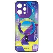 Силиконовый чехол MagSafe Boter "3D" + magsafe PopSocket для Xiaomi Redmi 12 04 abstraction