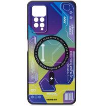 Силиконовый чехол MagSafe Boter "3D" + magsafe PopSocket для Xiaomi Redmi Note 12 Pro 4G 04 abstraction