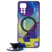 Силиконовый чехол MagSafe Boter "3D" + magsafe PopSocket для Xiaomi Redmi Note 12 Pro 4G 04 abstraction