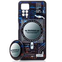 Силиконовый чехол MagSafe Boter "3D" + magsafe PopSocket для Xiaomi Redmi Note 12 Pro 4G 03 microcircuit